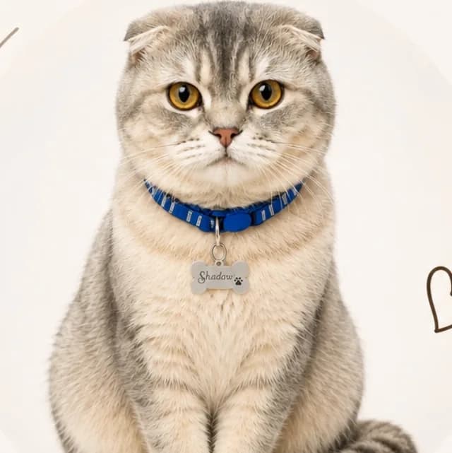 Shadow, Scottish Fold, en portrait.